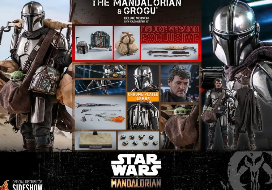 Star Wars The Mandalorian Television Masterpiece Actionfiguren 1/6 The Mandalorian & Grogu (2-Pack)