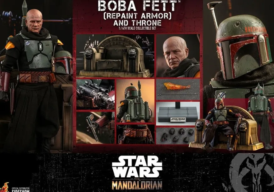 Star Wars The Mandalorian Television Masterpiece Actionfigur 1/6 Boba Fett (Repaint Armor) & Throne