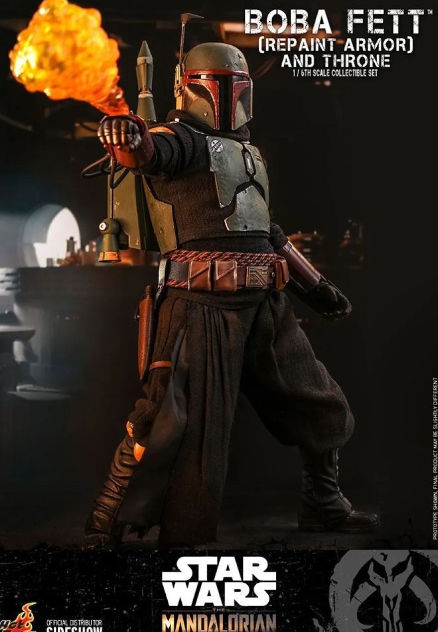 Star Wars The Mandalorian Television Masterpiece Actionfigur 1/6 Boba Fett (Repaint Armor) & Throne