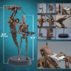 Star Wars: The Phantom Menace Movie Masterpiece Actionfiguren Set 1/6 Battle Droid & STAP 32 cm