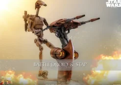 Star Wars: The Phantom Menace Movie Masterpiece Actionfiguren Set 1/6 Battle Droid & STAP 32 cm