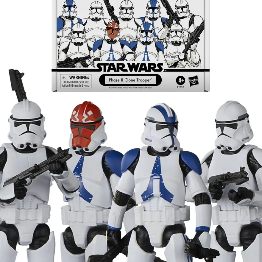 Star Wars The Vintage Collection Phase II Clone Trooper 3 3/4-Inch Actionfigur 4-Pack