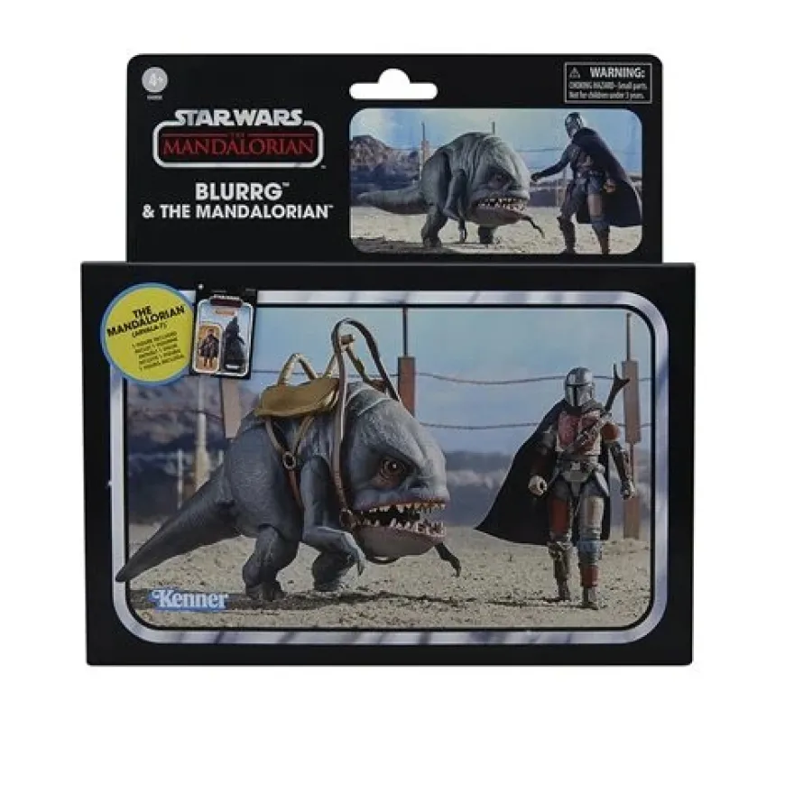 Star Wars The Vintage Collection Blurrg & The Mandalorian Actionfiguren-Set