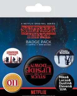 Stranger Things Ansteck-Buttons 5er-Pack Upside Down