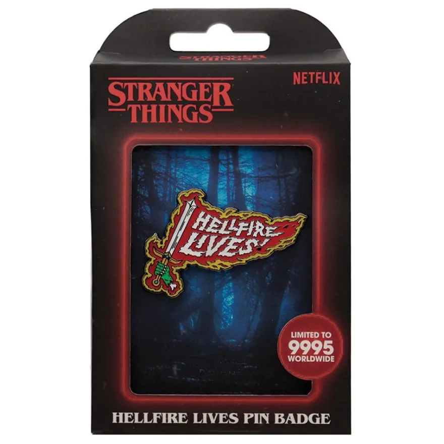 Stranger Things Ansteck-Pin Hellfire Lives Limited Edition