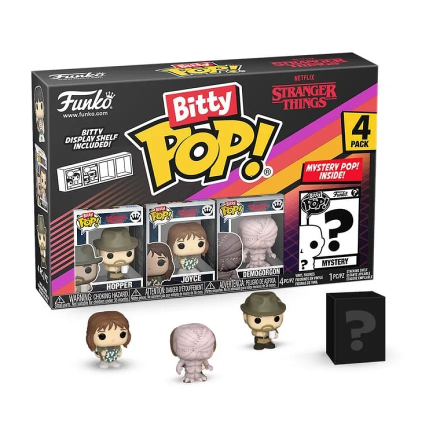 Stranger Things Bitty POP! Vinyl Figuren 4er-Pack Hopper 2,5 cm