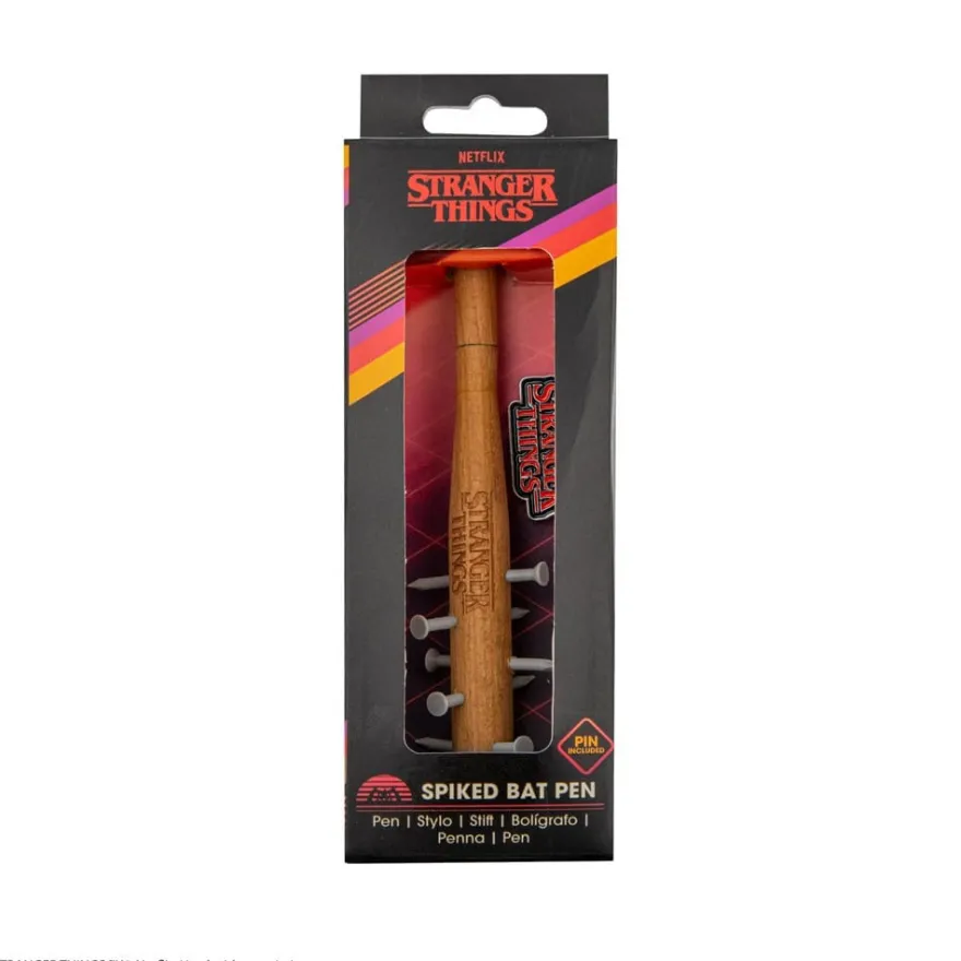 Stranger Things Stachelige Schlägerkugelschreiber & Stranger Things Anstecknadel