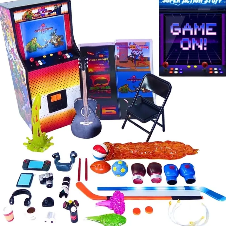 Super Action Stuff - Game On Arcade mit LED - Cats with Knives 2 - 1/12