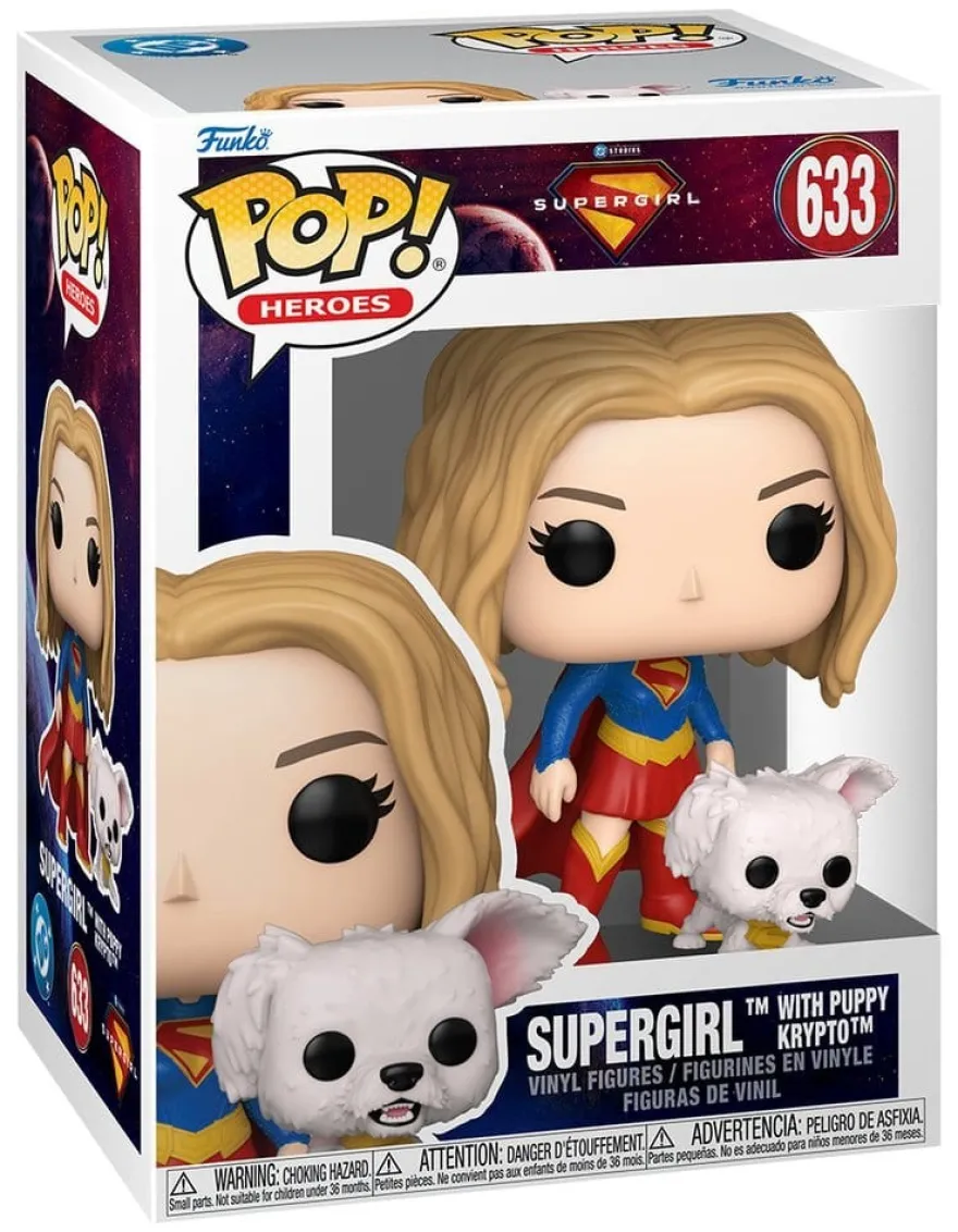Supergirl (2026) POP! Heroes Vinyl Figur Supergirl with Puppy Krypto 9 cm