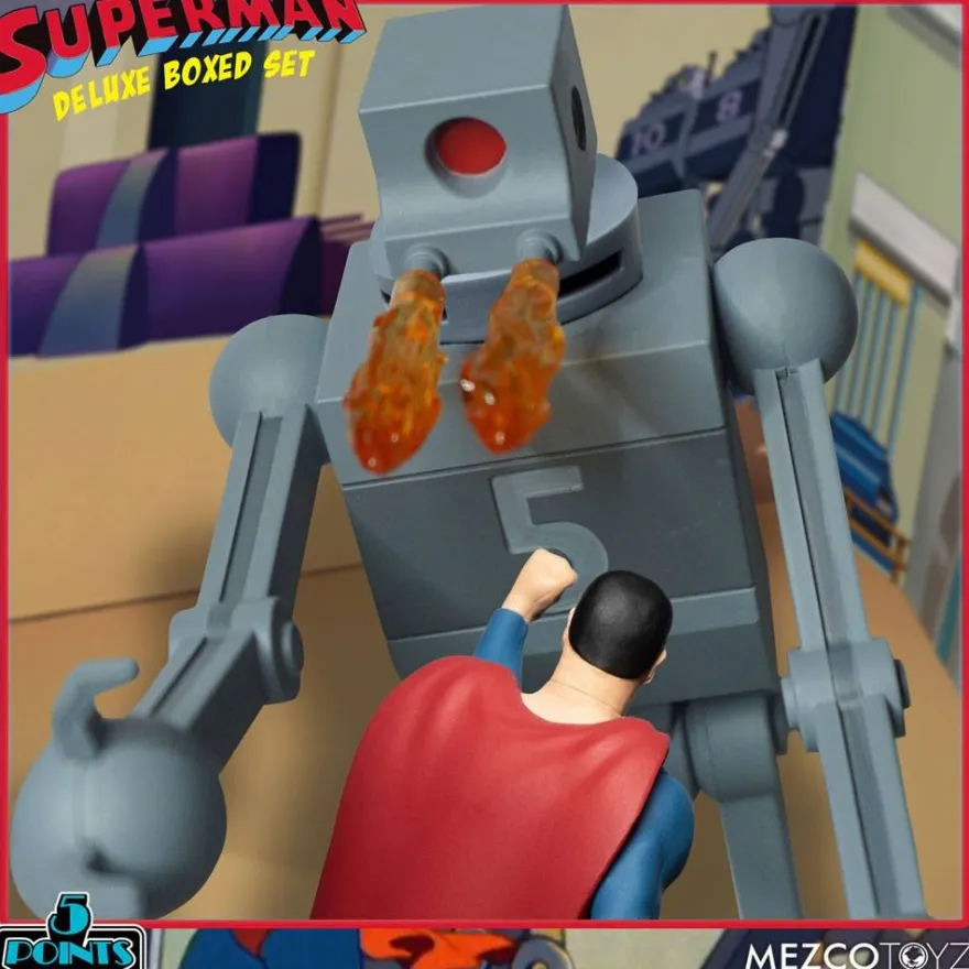 Superman The Mechanical Monsters (1941) '5 Points' Actionfiguren Deluxe Box-Set