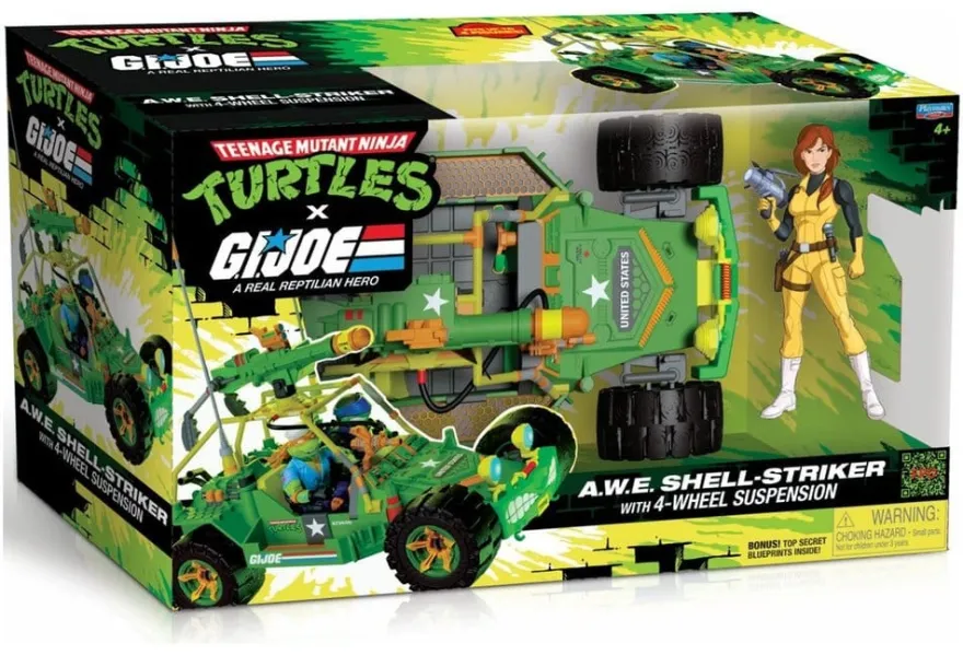 Teenage Mutant Ninja Turtles x G.I. Joe Crossover Classics Fahrzeug A.W.E. Shell-Striker mit Figur