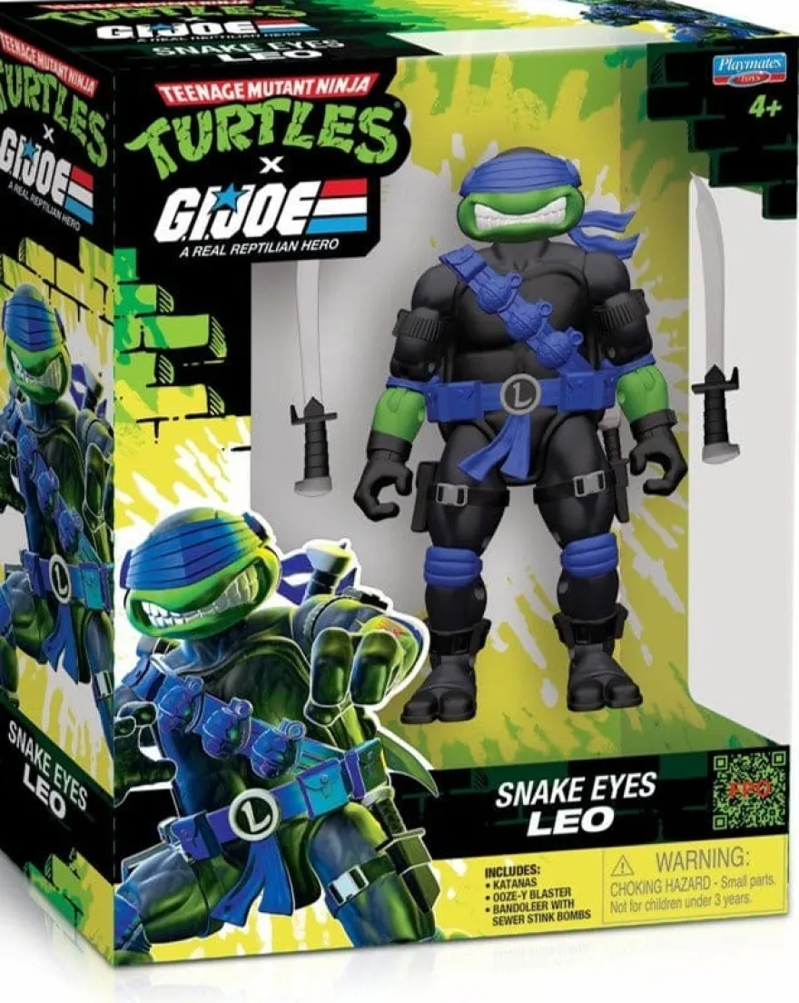 Teenage Mutant Ninja Turtles x G.I. Joe Crossover Classics Actionfigur Leonardo x Snake Eyes 12 cm