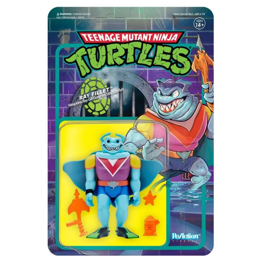 Teenage Mutant Ninja Turtles ReAction Actionfigur Ray Fillet