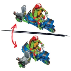 Teenage Mutant Ninja Turtles: Mutant Mayhem Turtle Cycle mit Beiwagen und Raphael