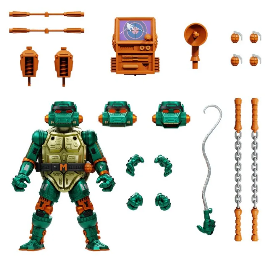 Teenage Mutant Ninja Turtles Ultimates Actionfigur Warrior Metalhead Michelangelo