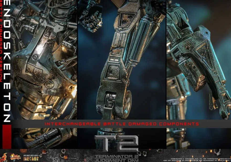 Terminator 2 Movie Masterpiece Actionfigur 1/6 Endoskelett (Battle Damaged Version) 31 cm