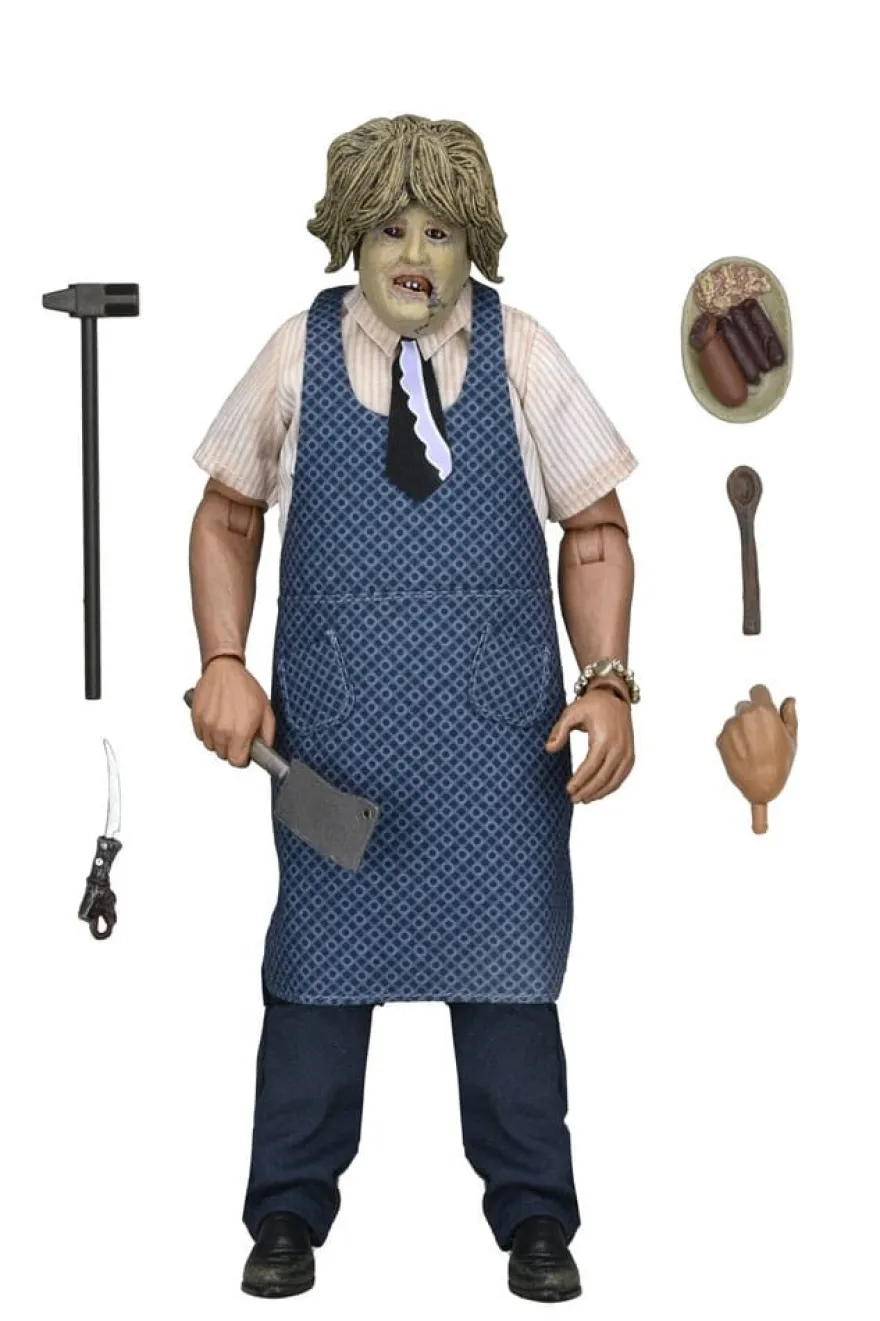 Texas Chainsaw Massacre Clothed Actionfigur Leatherface with Old Lady Mask 20 cm