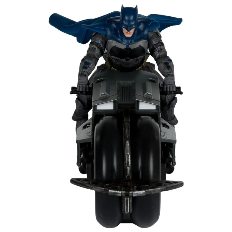 The Flash DC Multiverse Fahrzeug Batcycle with Batman