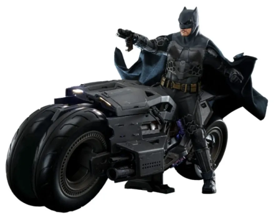 The Flash Movie Masterpiece Actionfigur mit Fahrzeug 1/6 Batman & Batcycle Set 30 cm