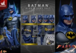 The Flash Movie Masterpiece Actionfigur 1/6 Batman (Blue & Grey Suit) Limited Edition Hot Toys Excl.