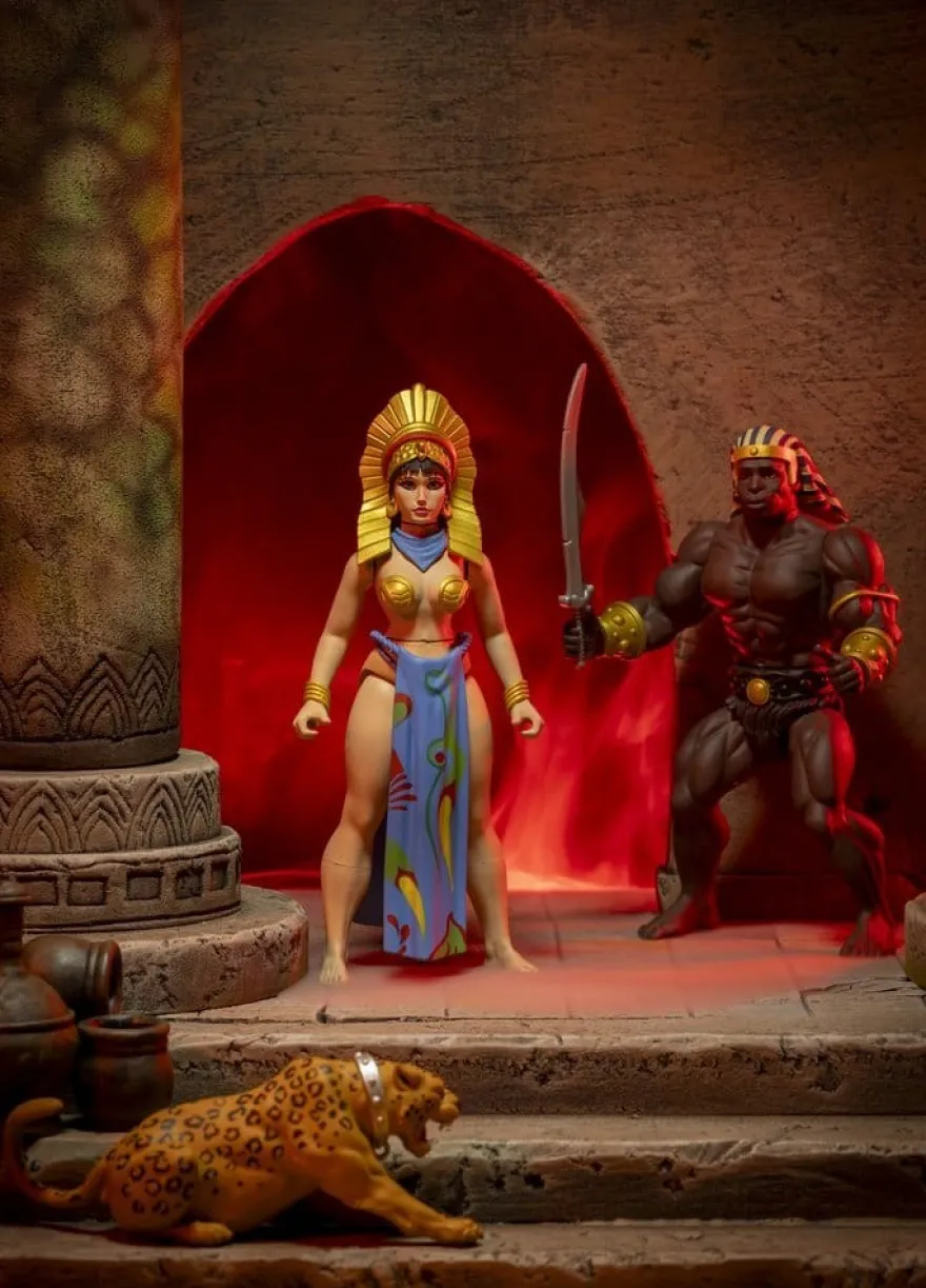 The Savage World of Frazetta Actionfiguren-Set Egyptian Queen & The Guard (Museum Edition) 14 cm
