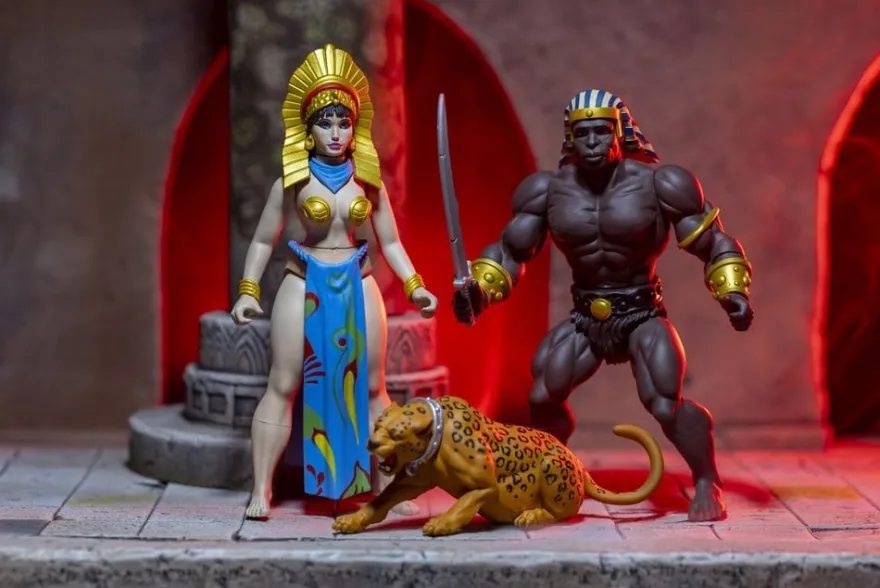 The Savage World of Frazetta Actionfiguren-Set Egyptian Queen & The Guard (Museum Edition) 14 cm