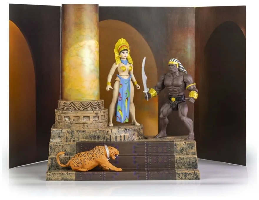 The Savage World of Frazetta Actionfiguren-Set Egyptian Queen & The Guard (Museum Edition) 14 cm