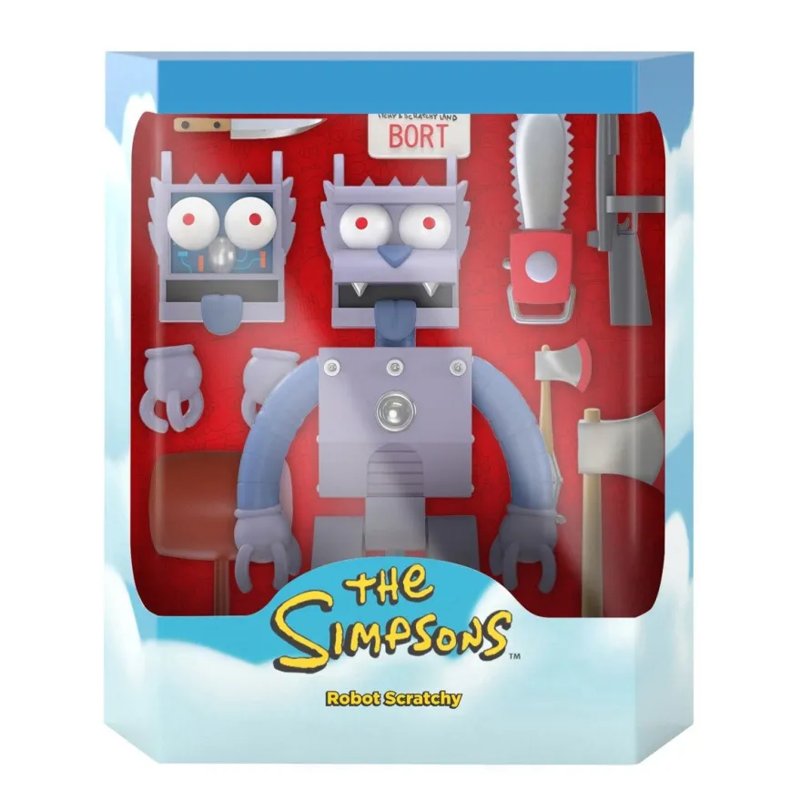 The Simpsons Ultimates Actionfigur Robot Scratchy