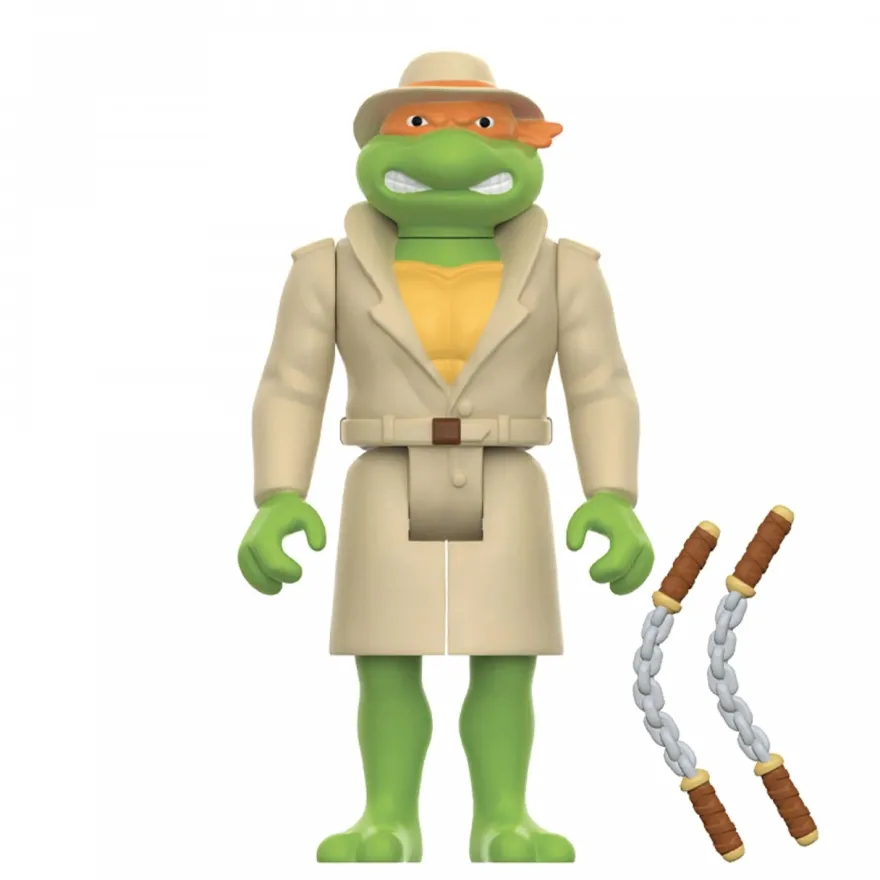 TMNT ReAction Actionfigur Wave 10 - Undercover Michelangelo (Weird Pizza To Go)