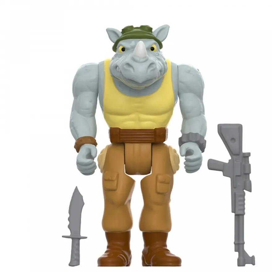 TMNT ReAction Actionfigur Wave 10 - Rocksteady (Weird Pizza To Go)