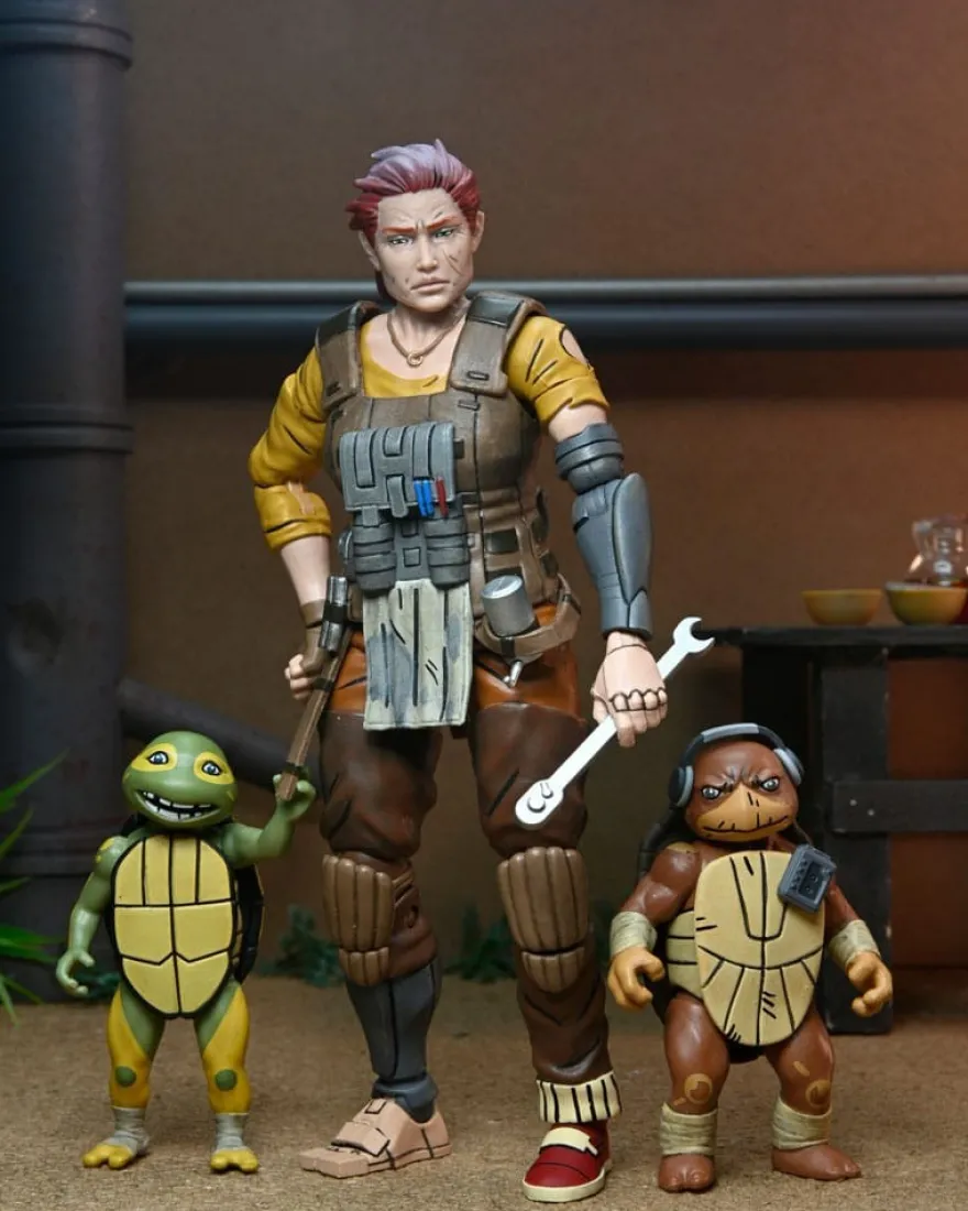 TMNT (The Last Ronin The Lost Years) Actionfigur Grammy April with Baby Yi & Moja 18 cm