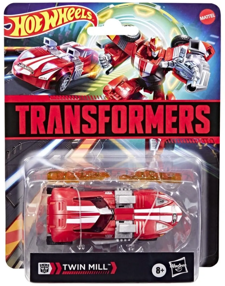 Transformers x Hot Wheels Collaborative Deluxe Class Actionfigur Twin Mill 13 cm