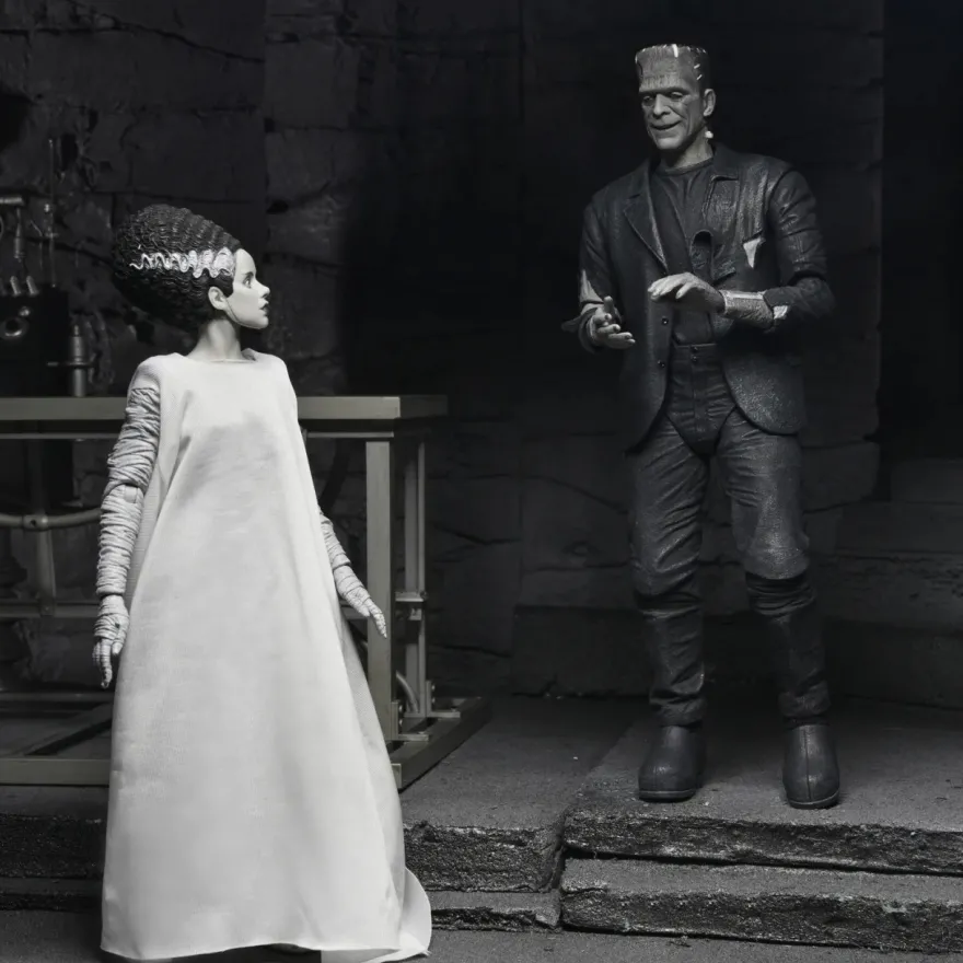 Universal Monsters Bride Of Frankenstein 90th Monster & His Mate B&W 2pack
