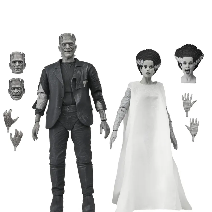 Universal Monsters Bride Of Frankenstein 90th Monster & His Mate B&W 2pack