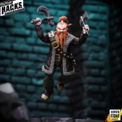 Vitruvian H.A.C.K.S. Actionfigur Dwarf Mercenary Grimgrom