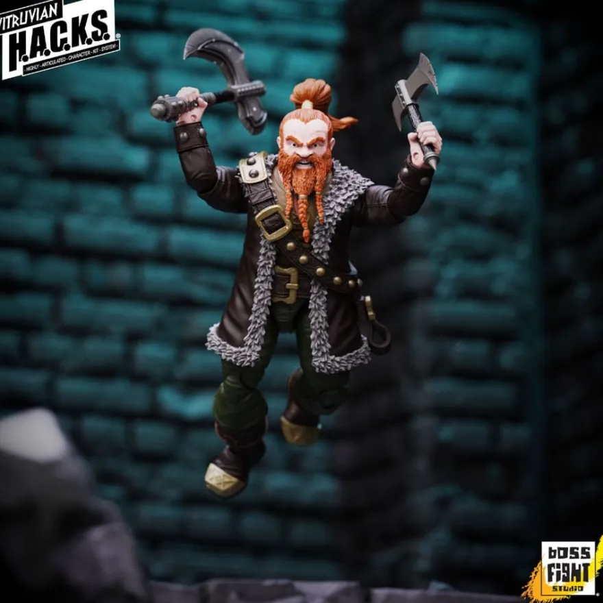 Vitruvian H.A.C.K.S. Actionfigur Dwarf Mercenary Grimgrom