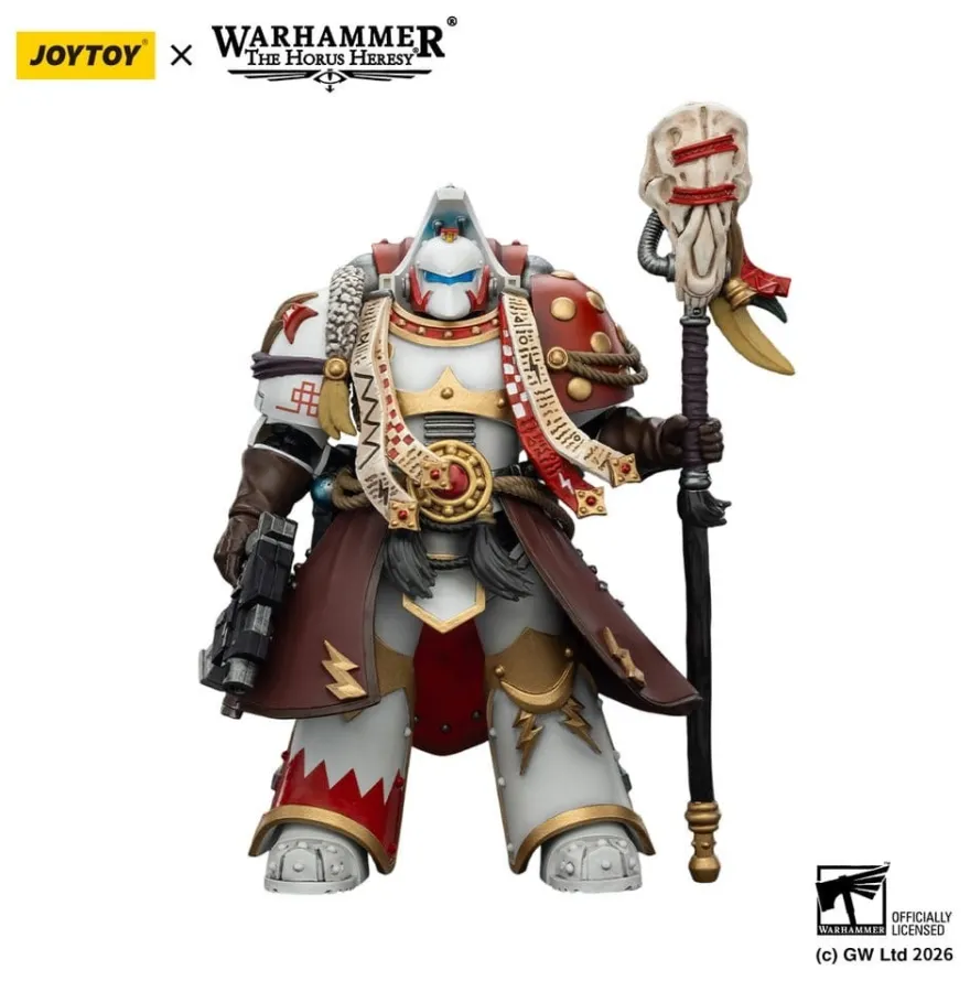 Warhammer 40,000 Actionfigur White Scars Stormseer Consulwith Force Staff and Bolt Pistol 12 cm