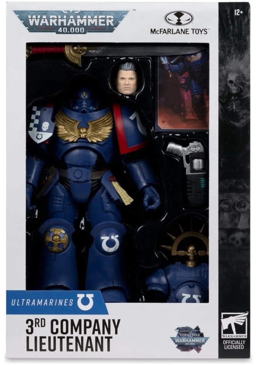 Warhammer 40,000 Total War Actionfigur 3rd Company Lieutenant (Ultramarines) 18 cm