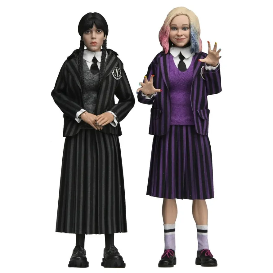 Wednesday Actionfiguren 2er Pack Wednesday Addams (Nevermore Uniform) and Enid 20 cm