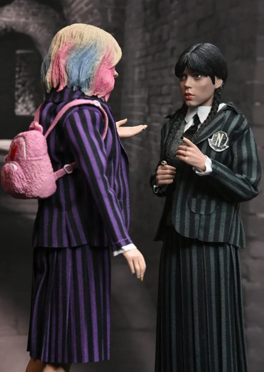 Wednesday Actionfiguren 2er Pack Wednesday Addams (Nevermore Uniform) and Enid 20 cm