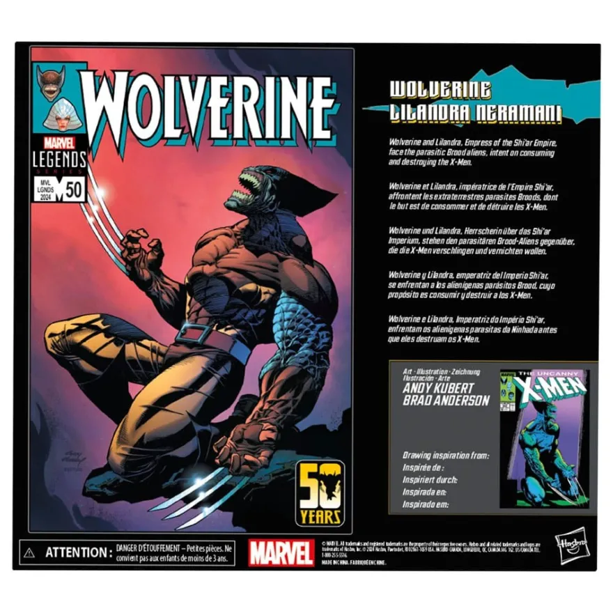 Wolverine 50th Anniversary Marvel Legends Actionfiguren 2er-Pack Wolverine & Lilandra Neramani 15 cm
