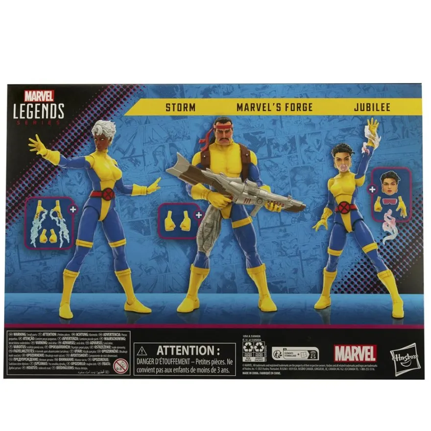 X-Men Marvel Legends Actionfiguren-Set 60th Anniversary Forge, Storm, & Jubilee
