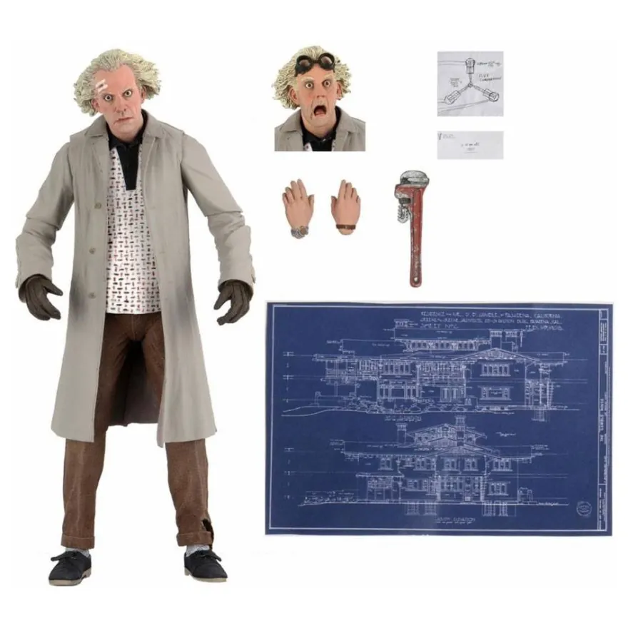 Zurück in die Zukunft Actionfigur Ultimate Doc Brown 18 cm