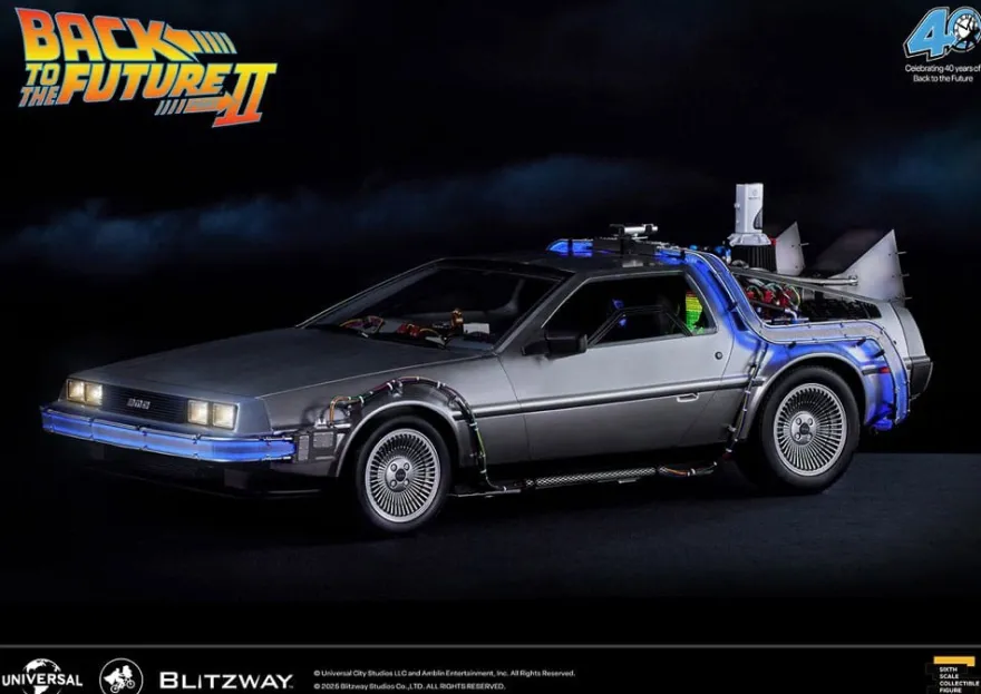 Zurück in die Zukunft II Premium UMS Actionfahrzeug 1/6 Zeitmaschine Time Machine 74 cm