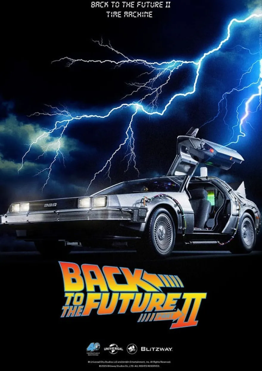 Zurück in die Zukunft II Premium UMS Actionfahrzeug 1/6 Zeitmaschine Time Machine 74 cm