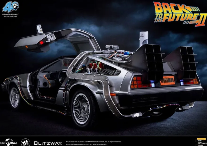 Zurück in die Zukunft II Premium UMS Actionfahrzeug 1/6 Zeitmaschine Time Machine 74 cm