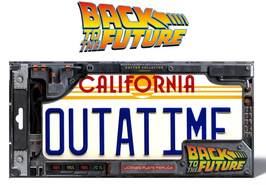 Zurück in die Zukunft Replik 1/1 ´Outatime´ DeLorean Nummernschild