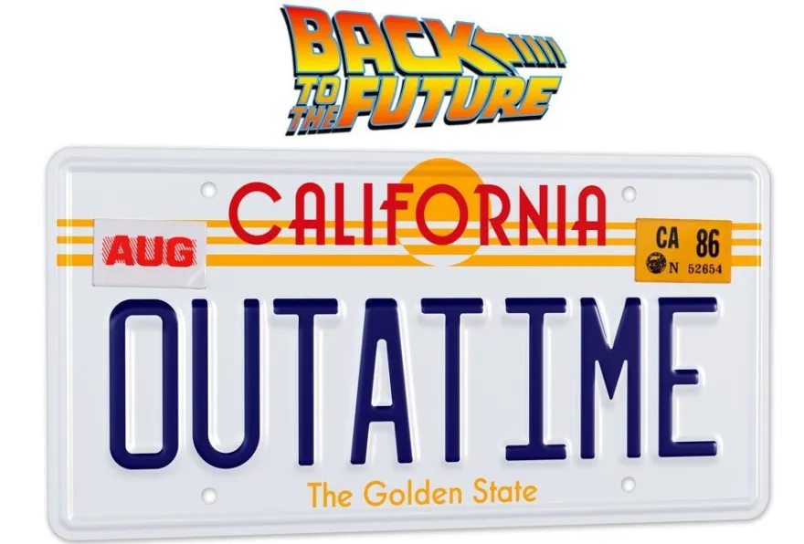 Zurück in die Zukunft Replik 1/1 ´Outatime´ DeLorean Nummernschild