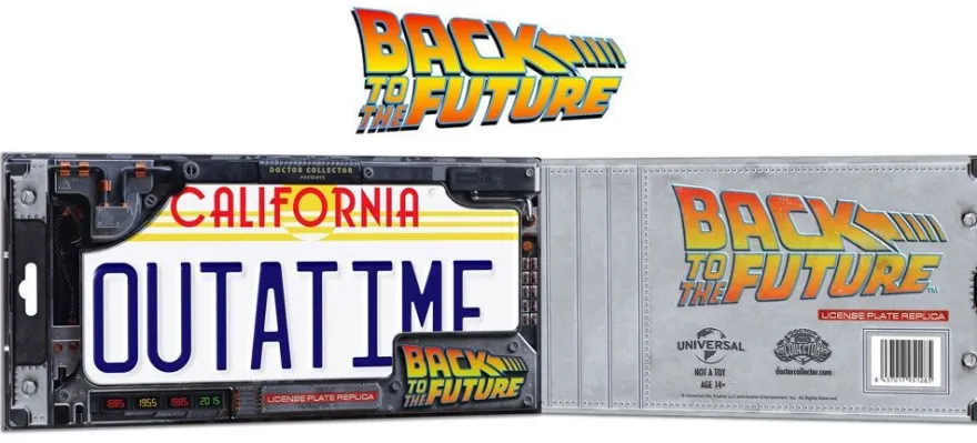 Zurück in die Zukunft Replik 1/1 ´Outatime´ DeLorean Nummernschild